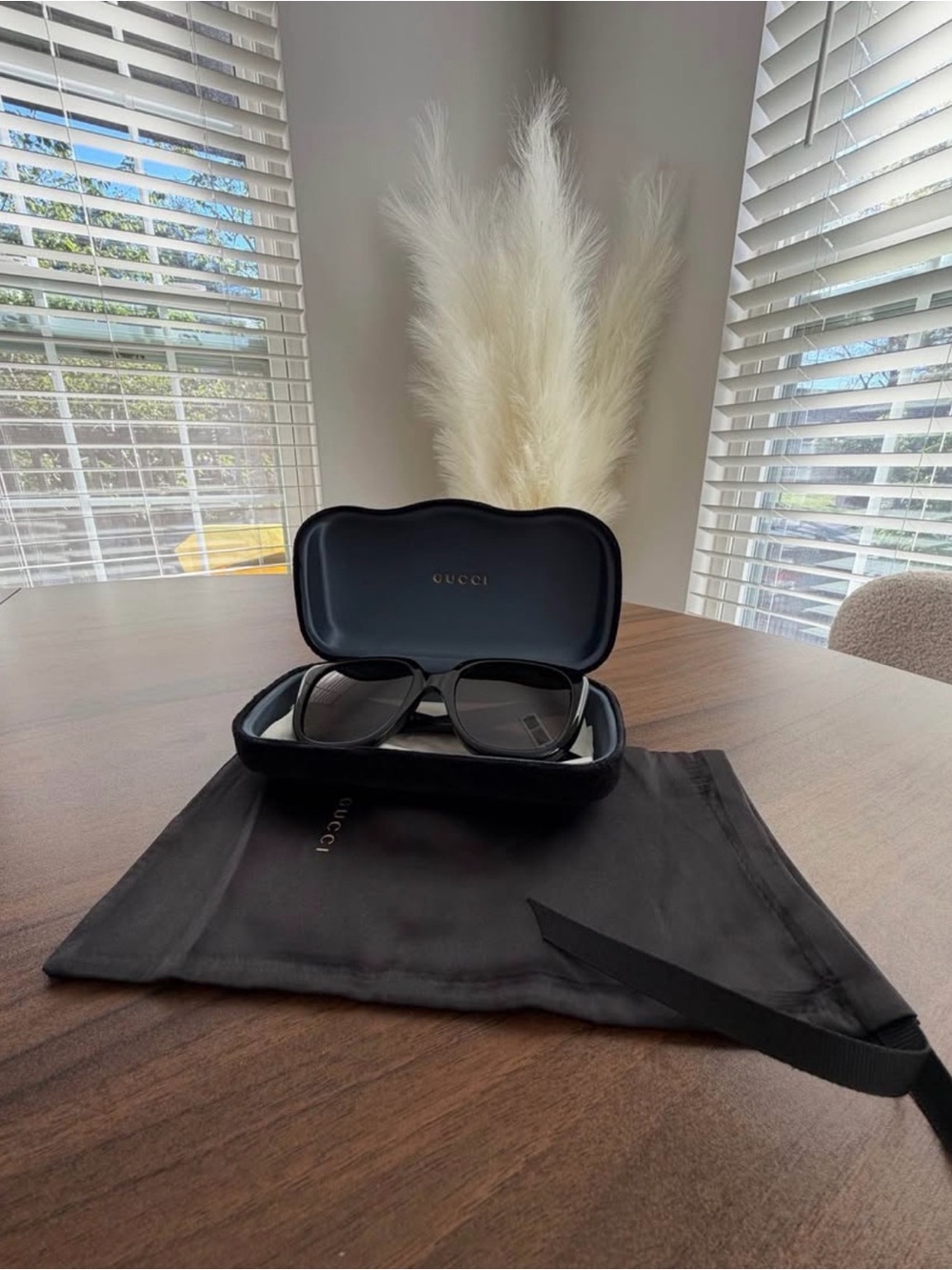 Gucci Black Men's Sunglasses with Black Case
